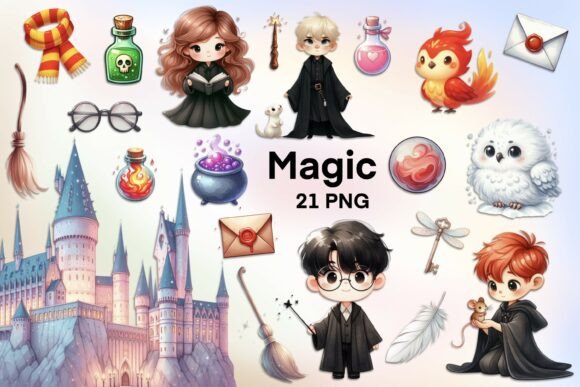 Download Magic School PNG Clipart Bundle - Magic Collection